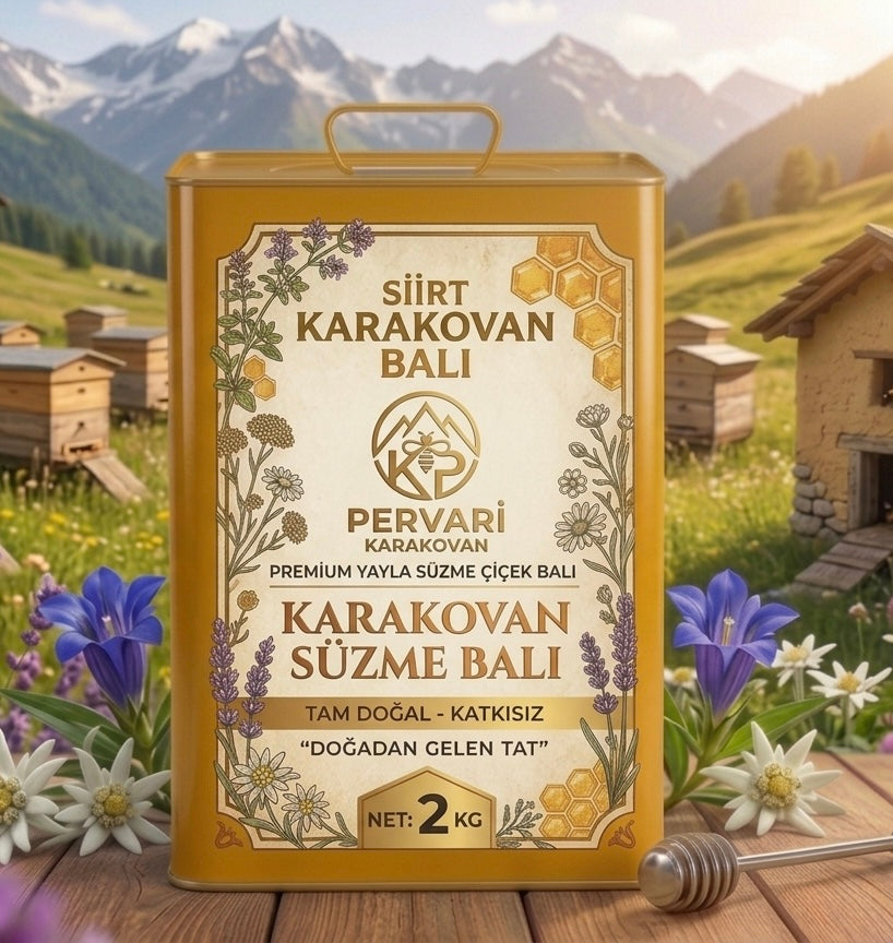 PERVARİ KARAKOVAN SÜZME BALI TENEKE ✅2KG✅