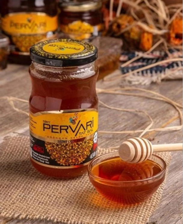 Pervari Yüksek Rakımlarda Yetişen Doğal Süzme Çiçek Balı 450 Gr.