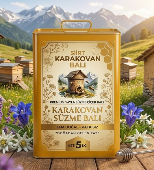PERVARİ KARAKOVAN SÜZME BALI TENEKE            🐝5kg🐝
