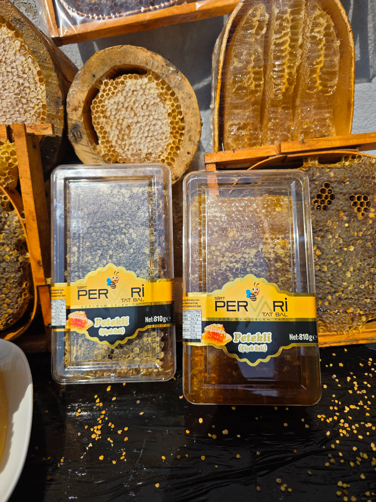 Pervari Petekli Çiçek Balı 810 gr – Doğal Petek