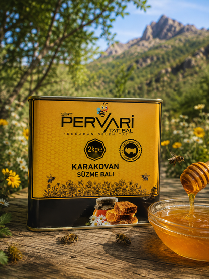 Pervari Karakovan Süzme Balı – Teneke 2 kg