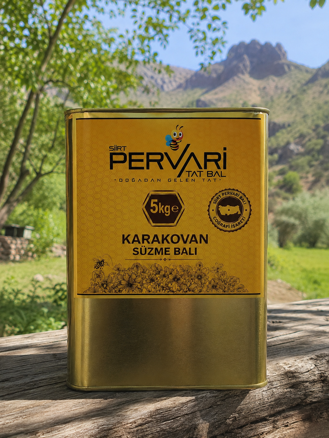 Pervari Karakovan Süzme Balı – Teneke 5 kg