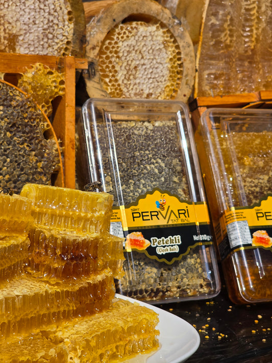 Pervari Petekli Çiçek Balı 810 gr – Doğal Petek